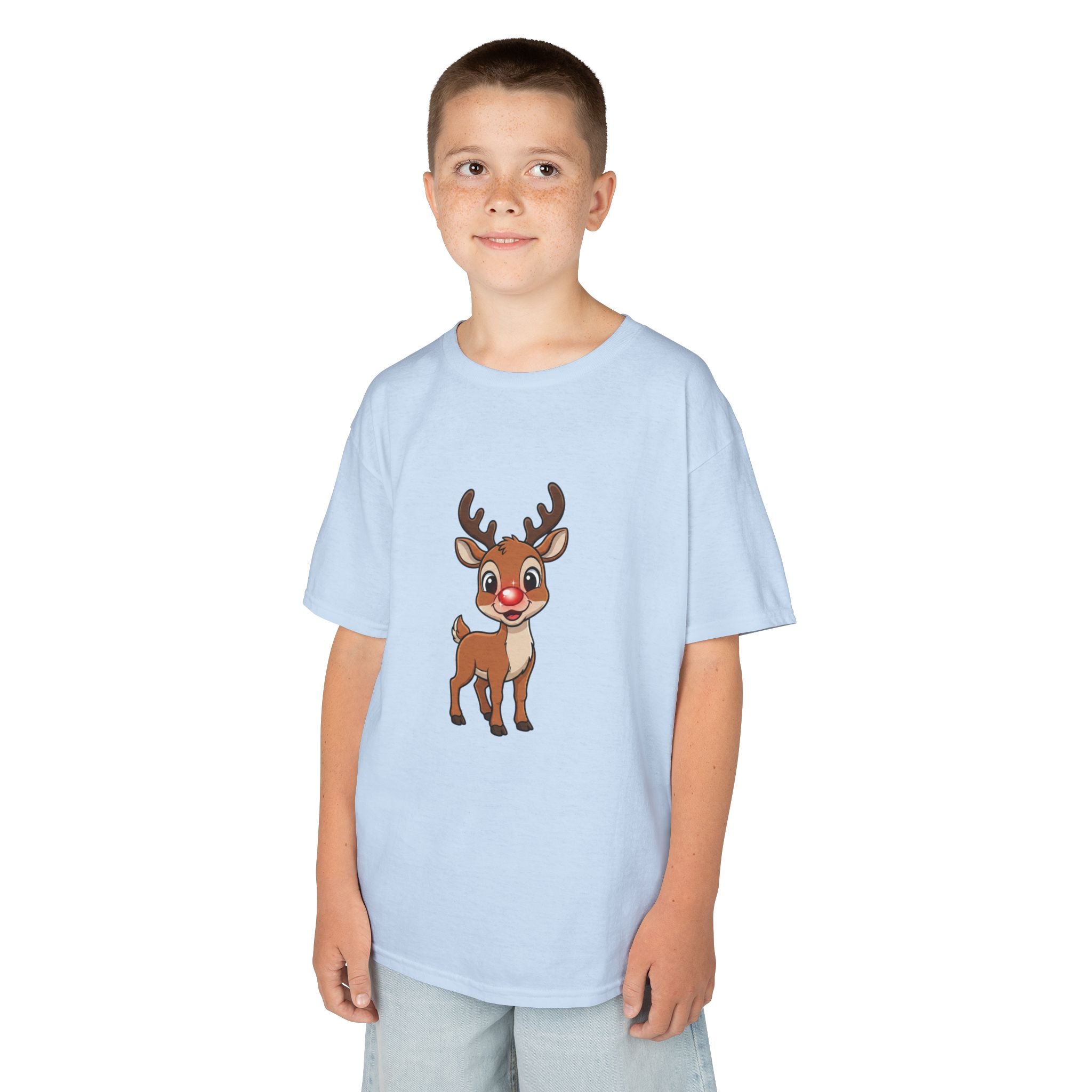 Designed by kids for kids - Cute Christmas Rudolph tee