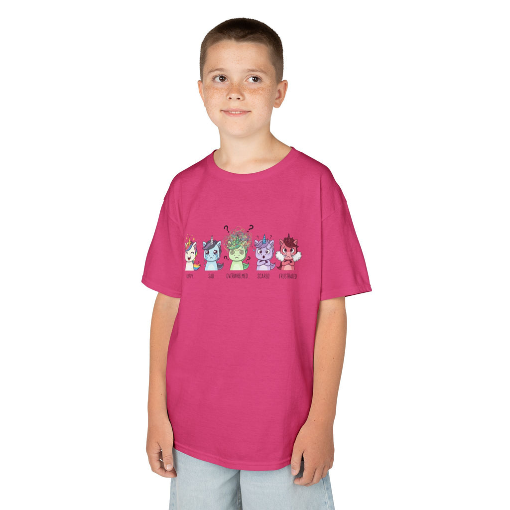Kids Unicorn Emotion Communication Tee