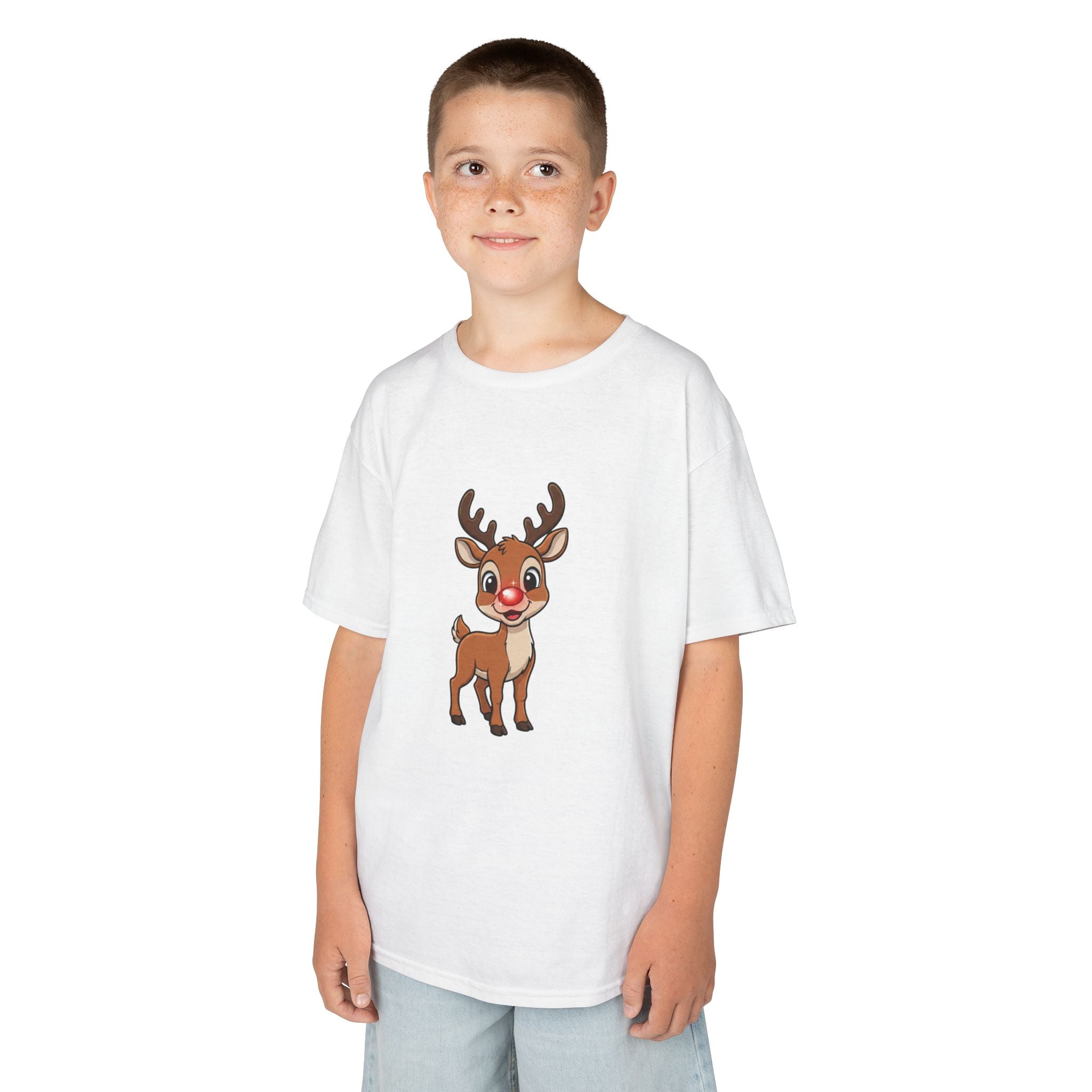 Designed by kids for kids - Cute Christmas Rudolph tee