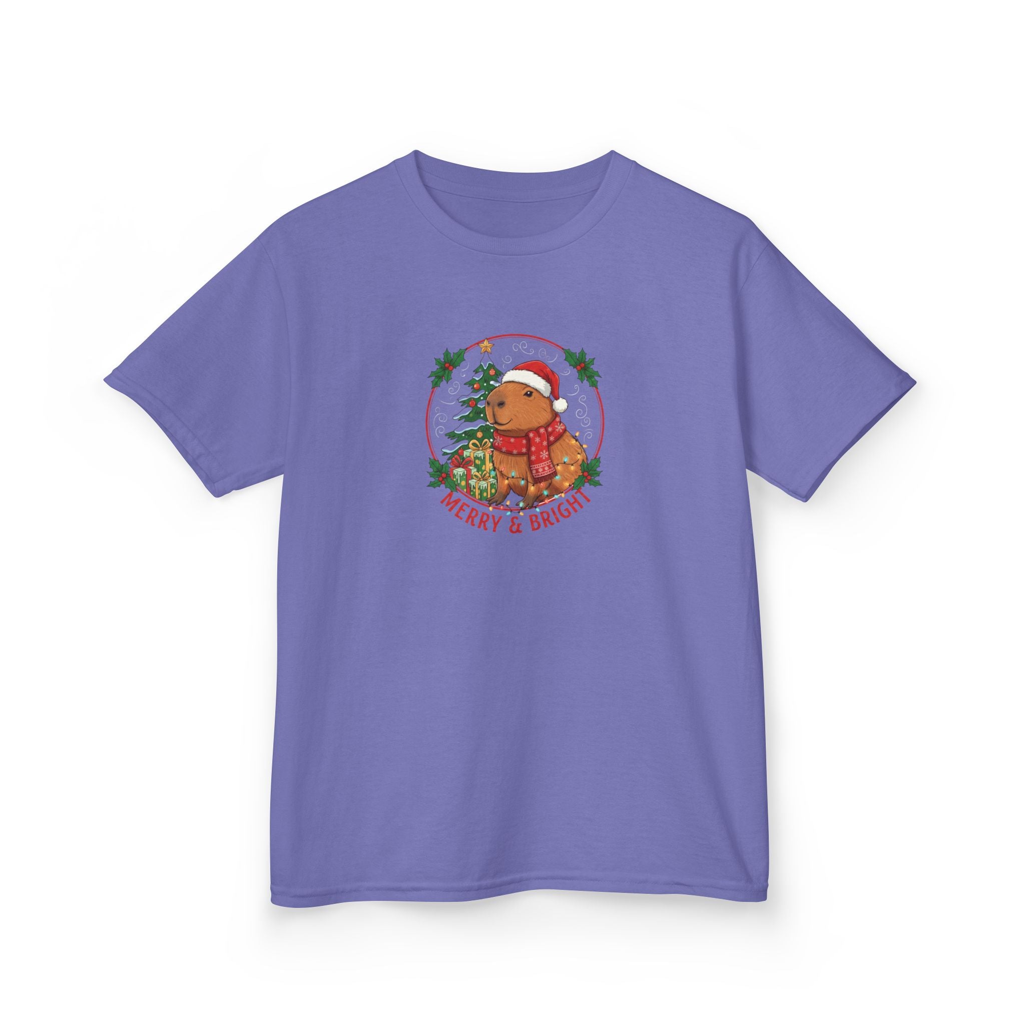 Designed by kids for kids - Cute Christmas Capybara tee