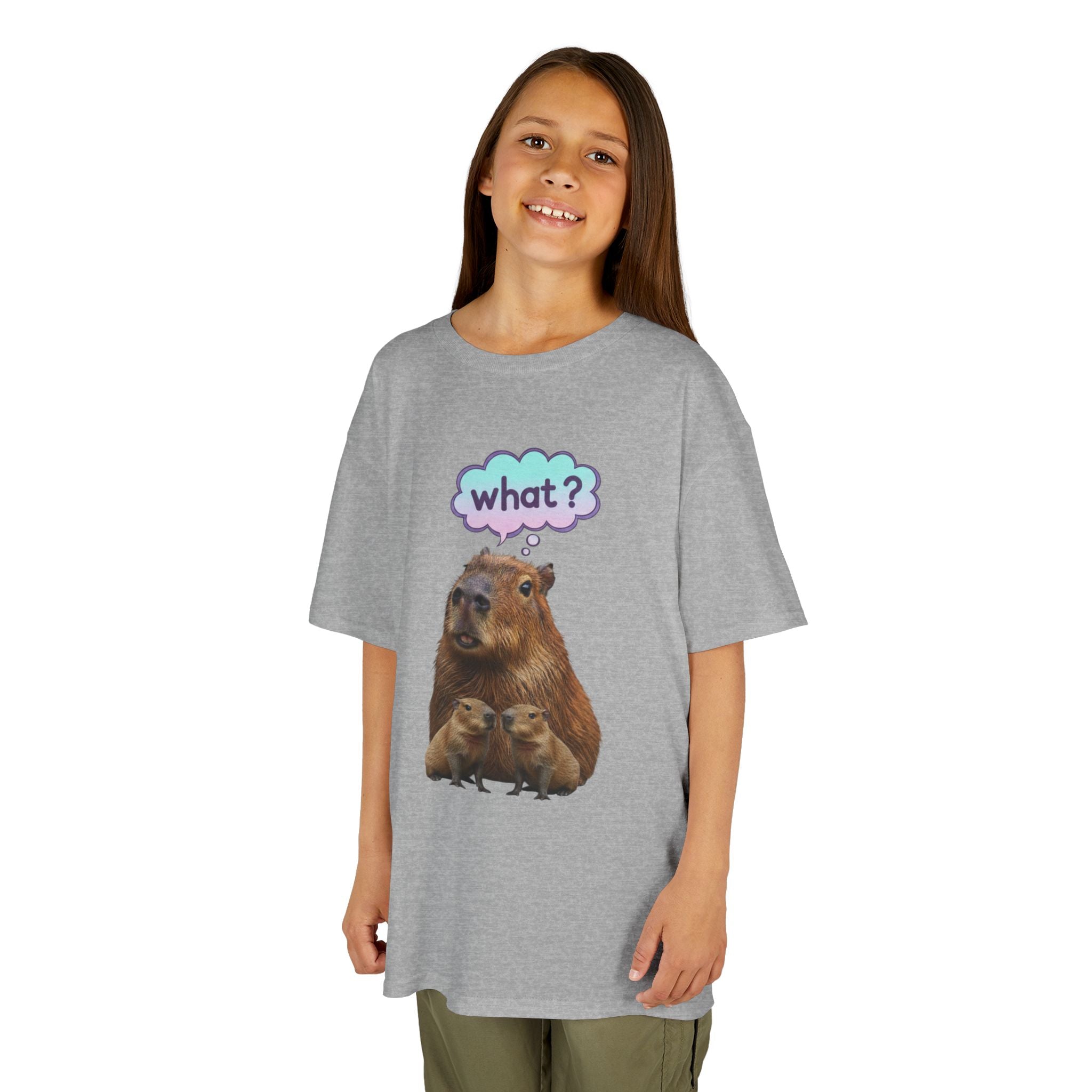 Designed by kids for kids - Funny confused capybara tee