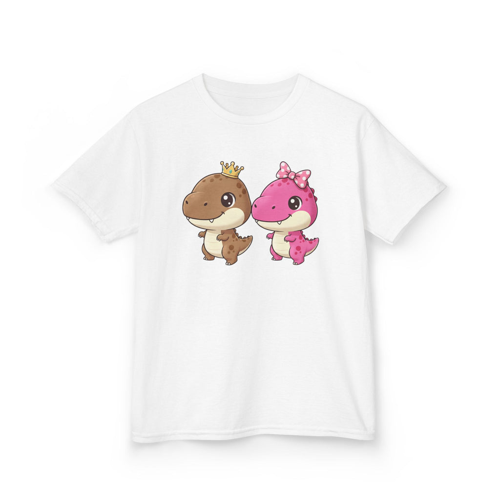 Designed by kids for kids - Cute girl and boy dino tee