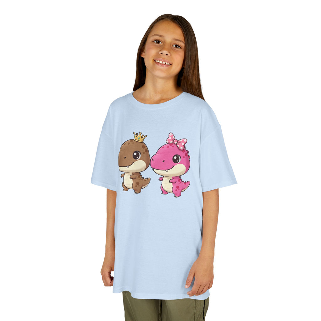 Designed by kids for kids - Cute girl and boy dino tee