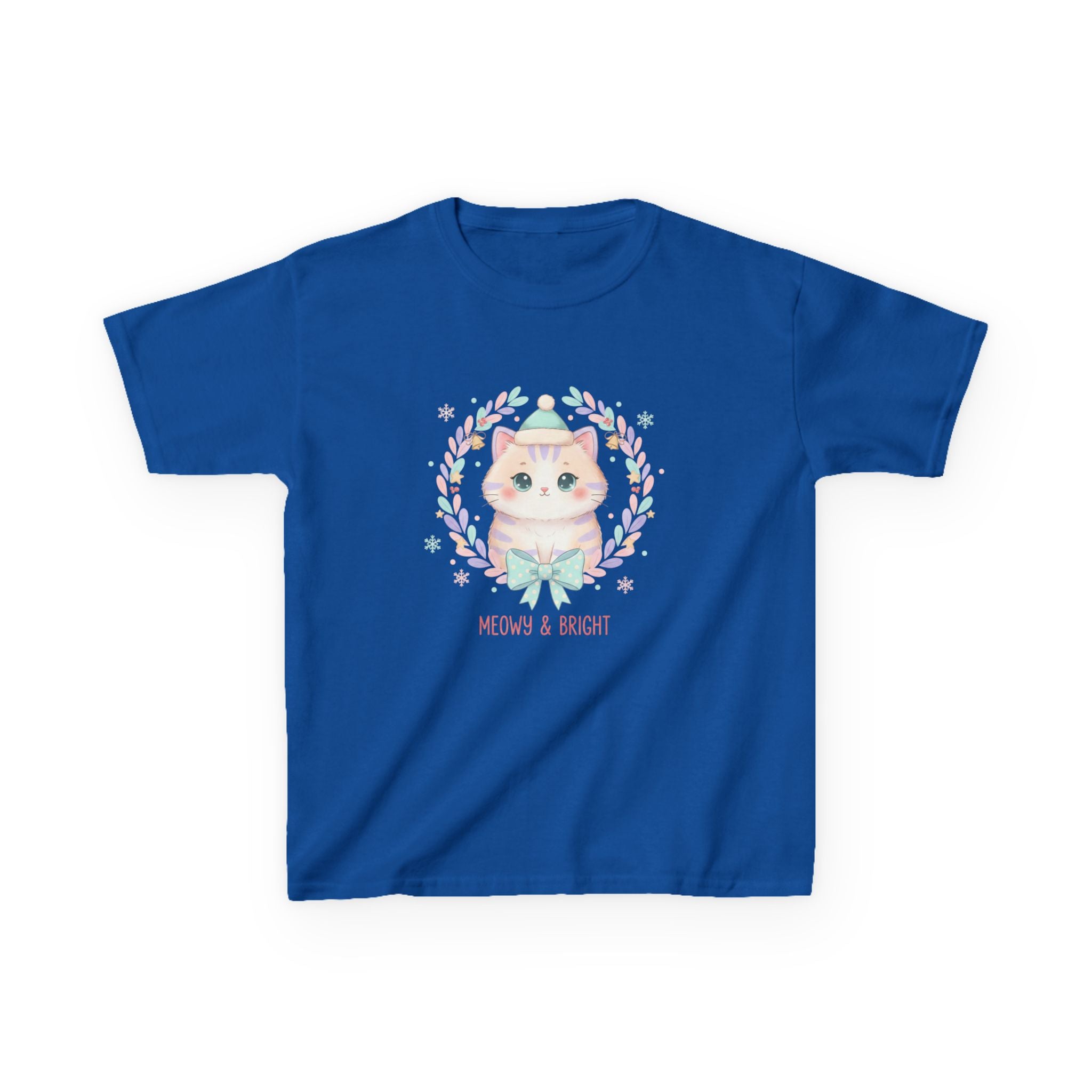 Designed by kids for kids - Cute Christmas Cat tee