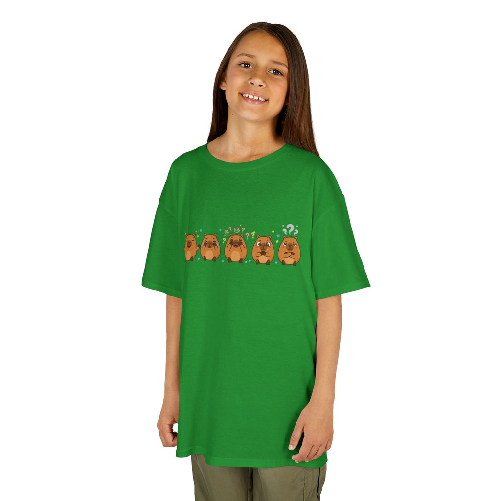 Kids Capybara Emotion Communication Tee