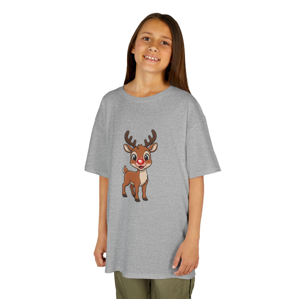 Designed by kids for kids - Cute Christmas Rudolph tee