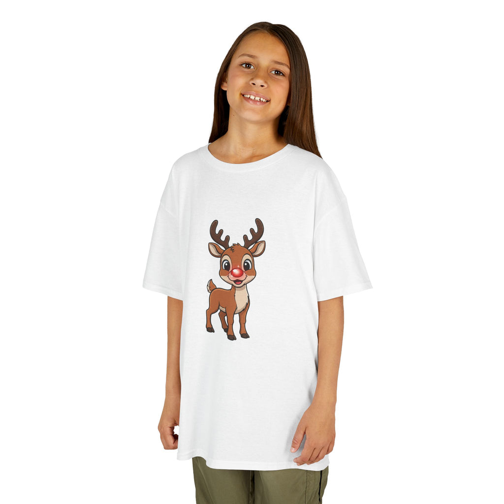 Designed by kids for kids - Cute Christmas Rudolph tee