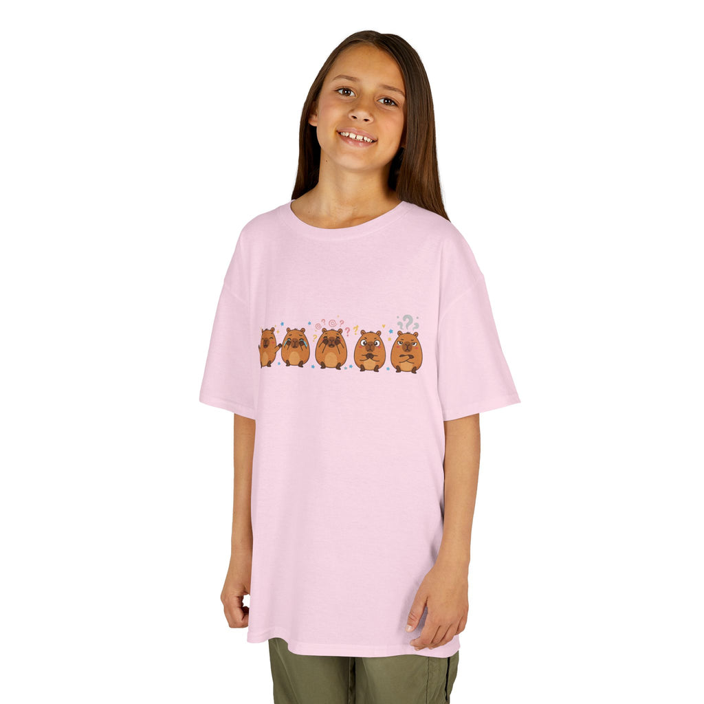 Kids Capybara Emotion Communication Tee