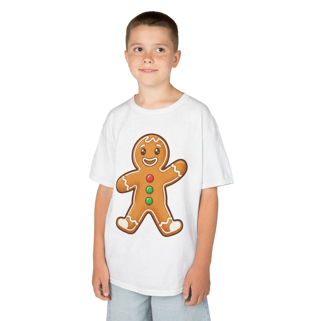 Designed by kids for kids - Cute Christmas gingerbread man tee