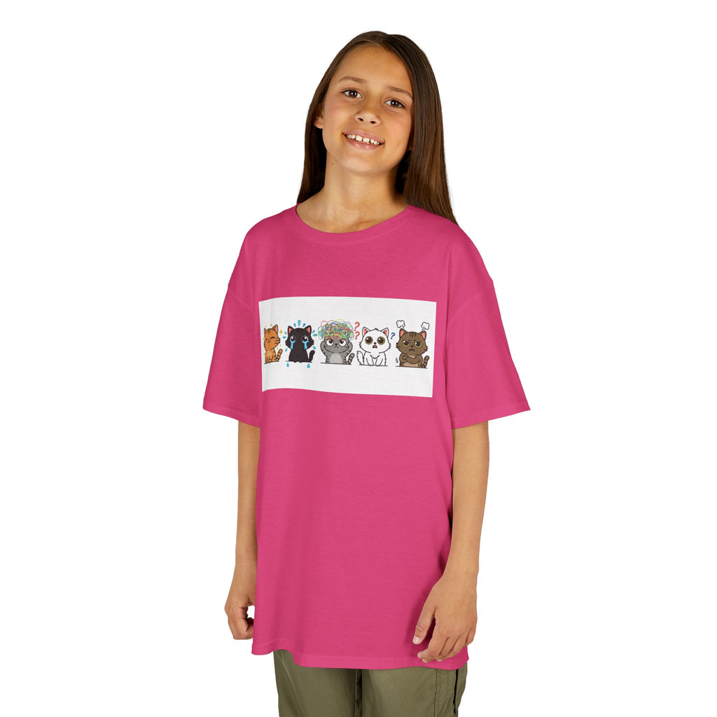 Kids Cat Emotion Communication Tee