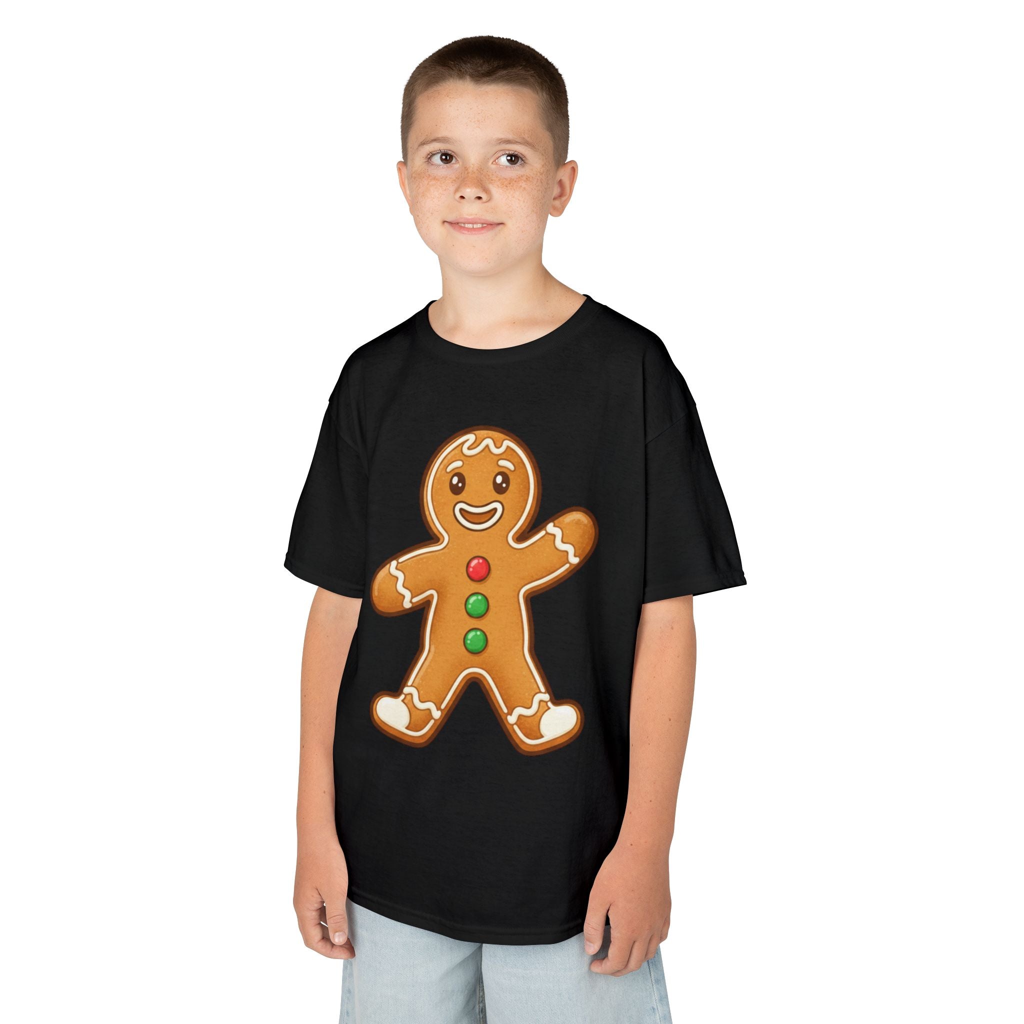 Designed by kids for kids - Cute Christmas gingerbread man tee