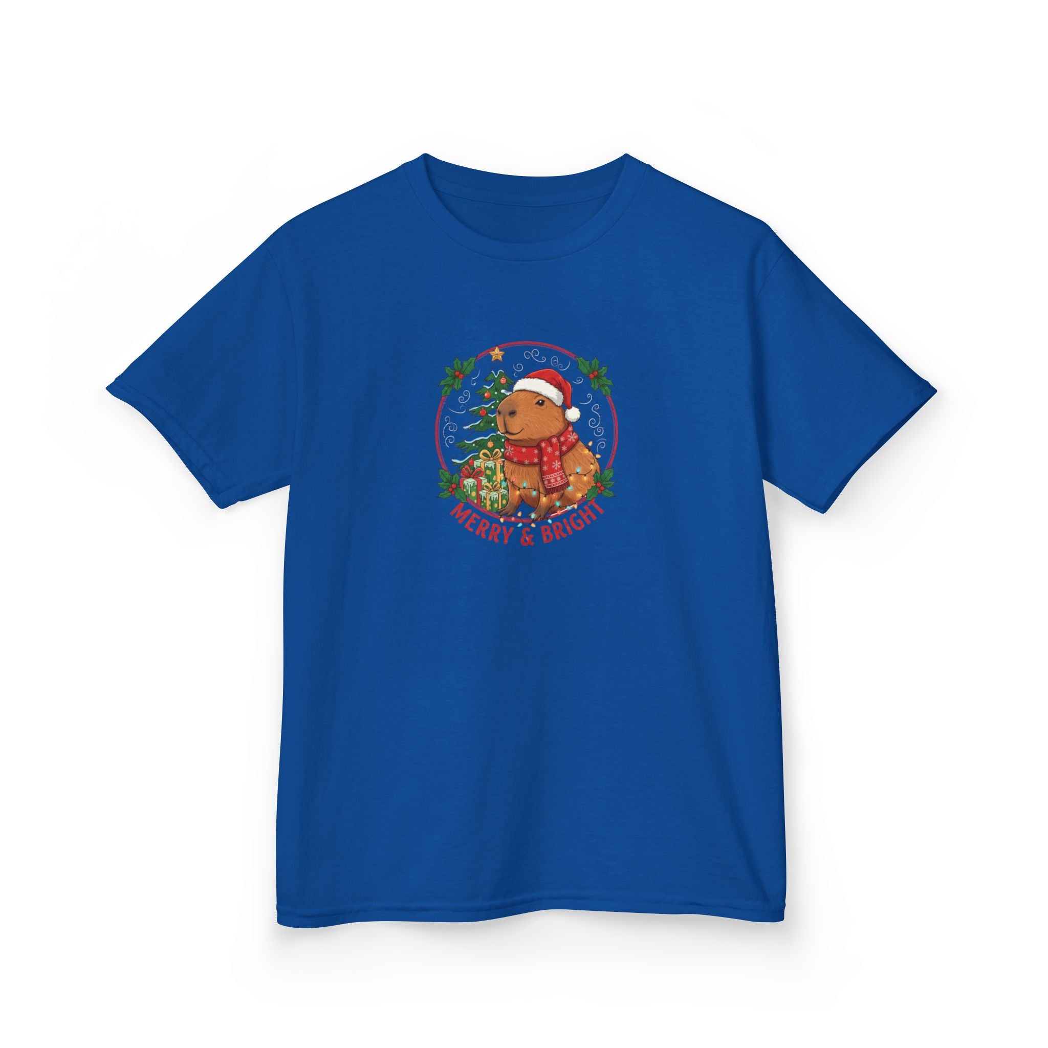 Designed by kids for kids - Cute Christmas Capybara tee