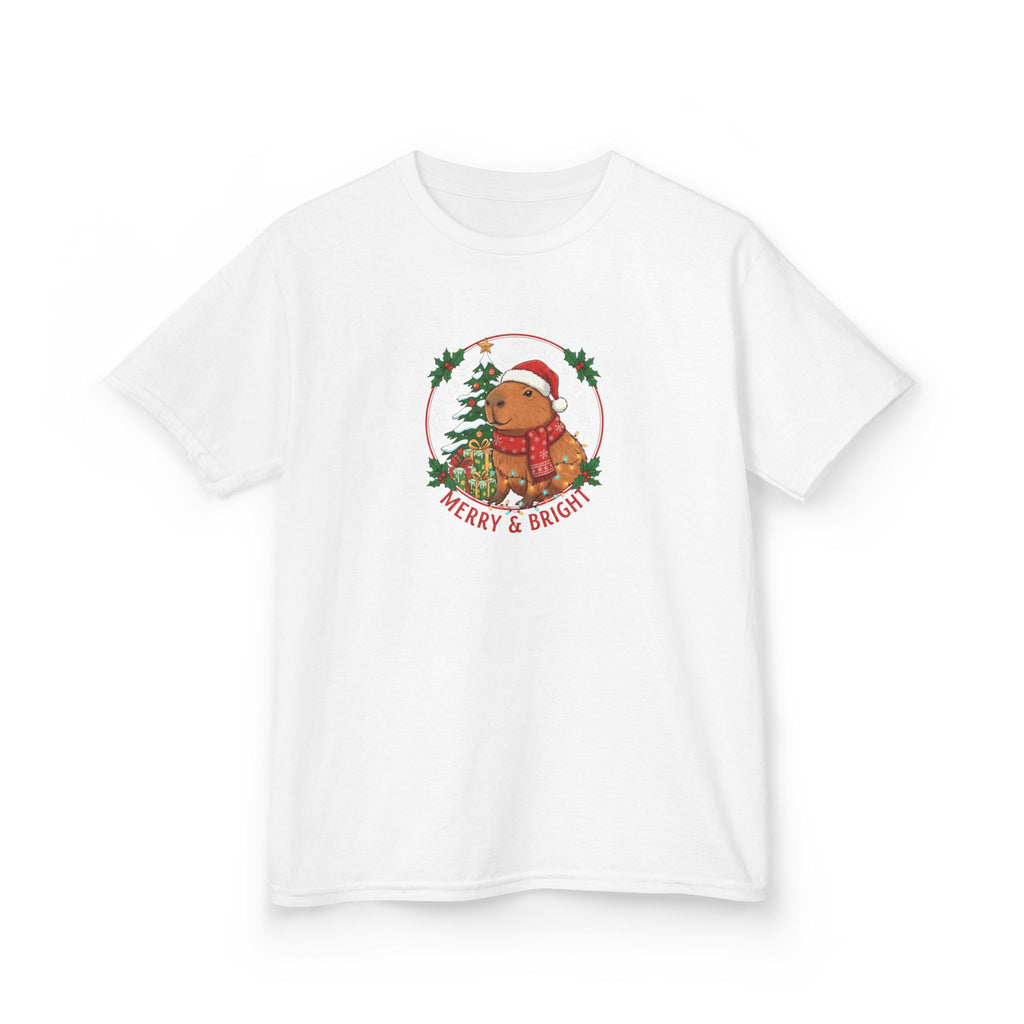 Designed by kids for kids - Cute Christmas Capybara tee