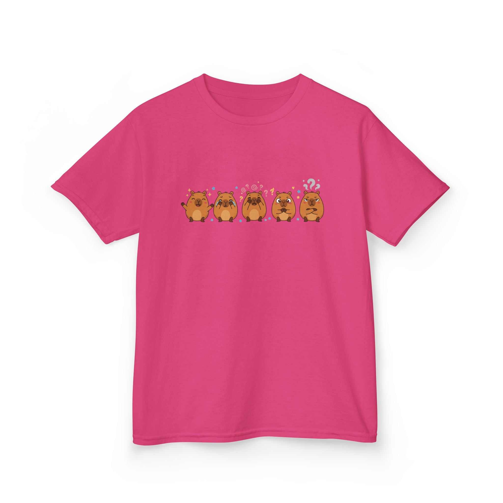 Kids Capybara Emotion Communication Tee
