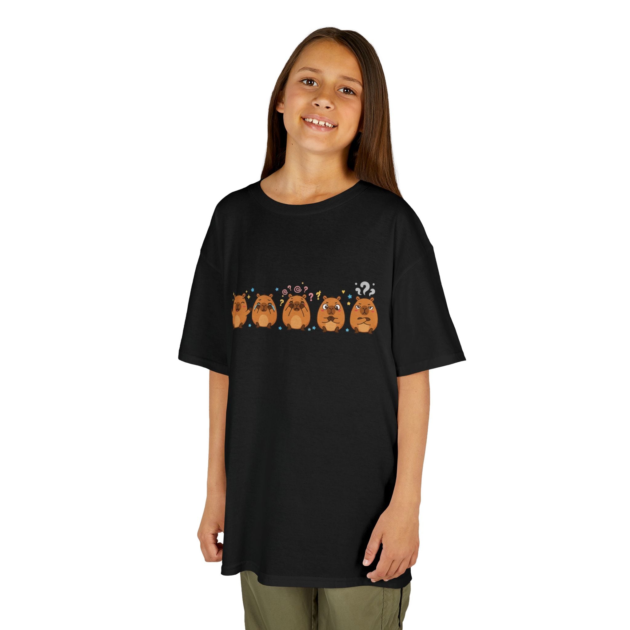 Kids Capybara Emotion Communication Tee