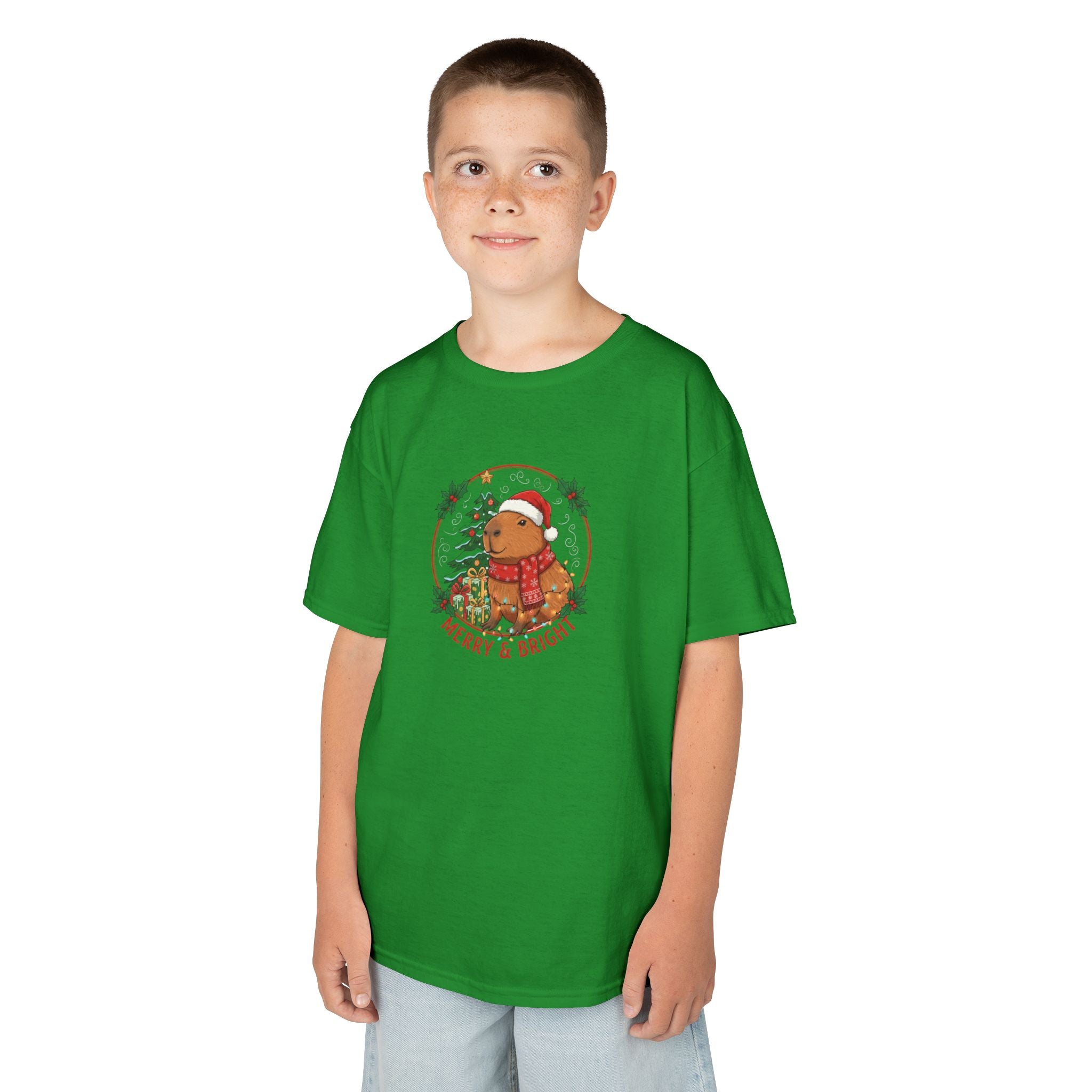 Designed by kids for kids - Cute Christmas Capybara tee