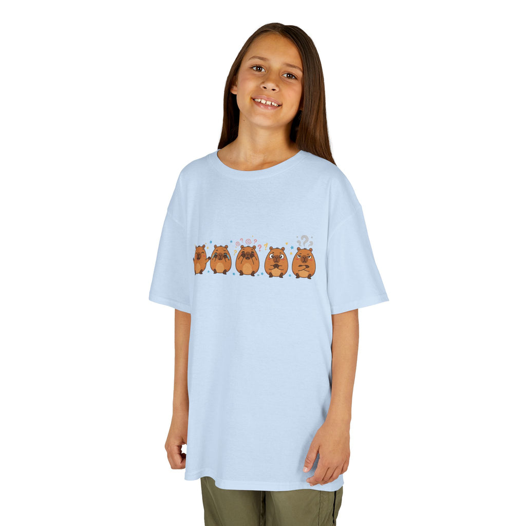 Kids Capybara Emotion Communication Tee