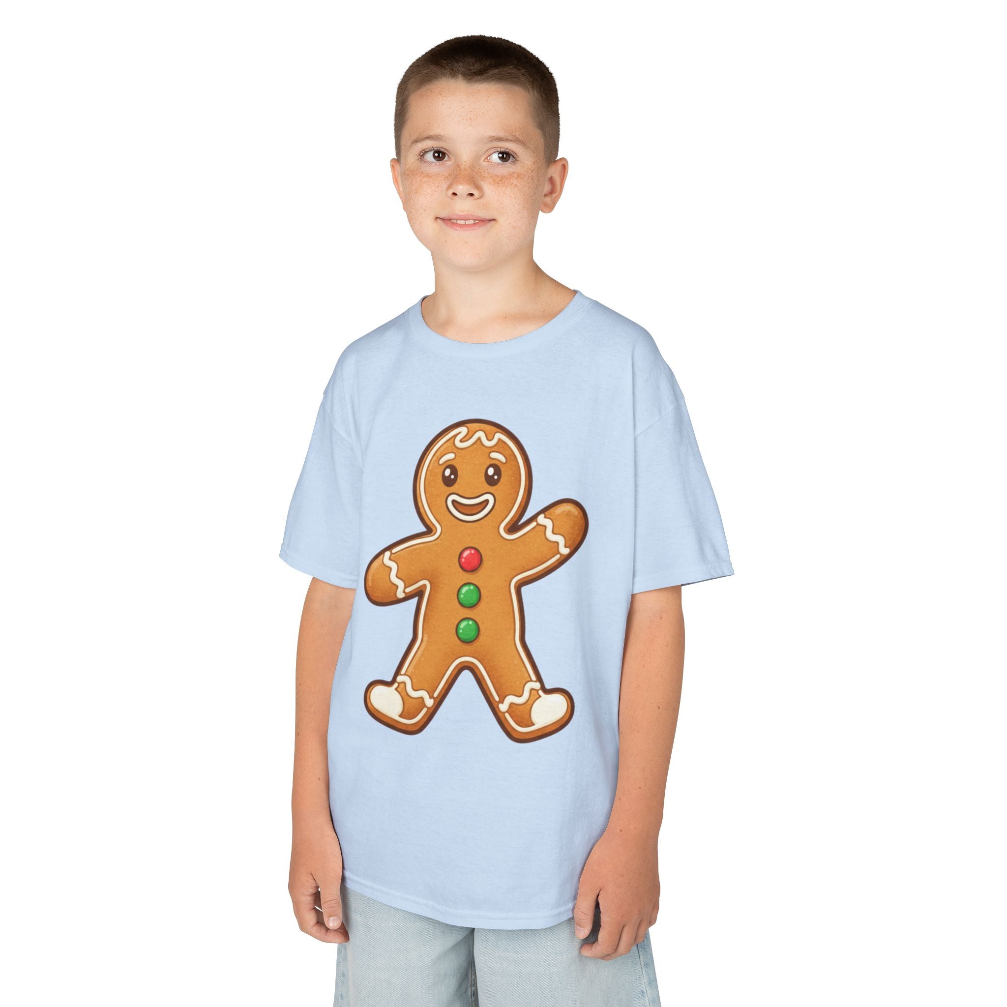Designed by kids for kids - Cute Christmas gingerbread man tee