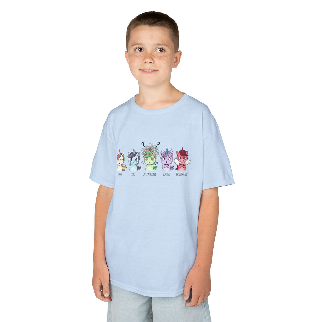 Kids Unicorn Emotion Communication Tee