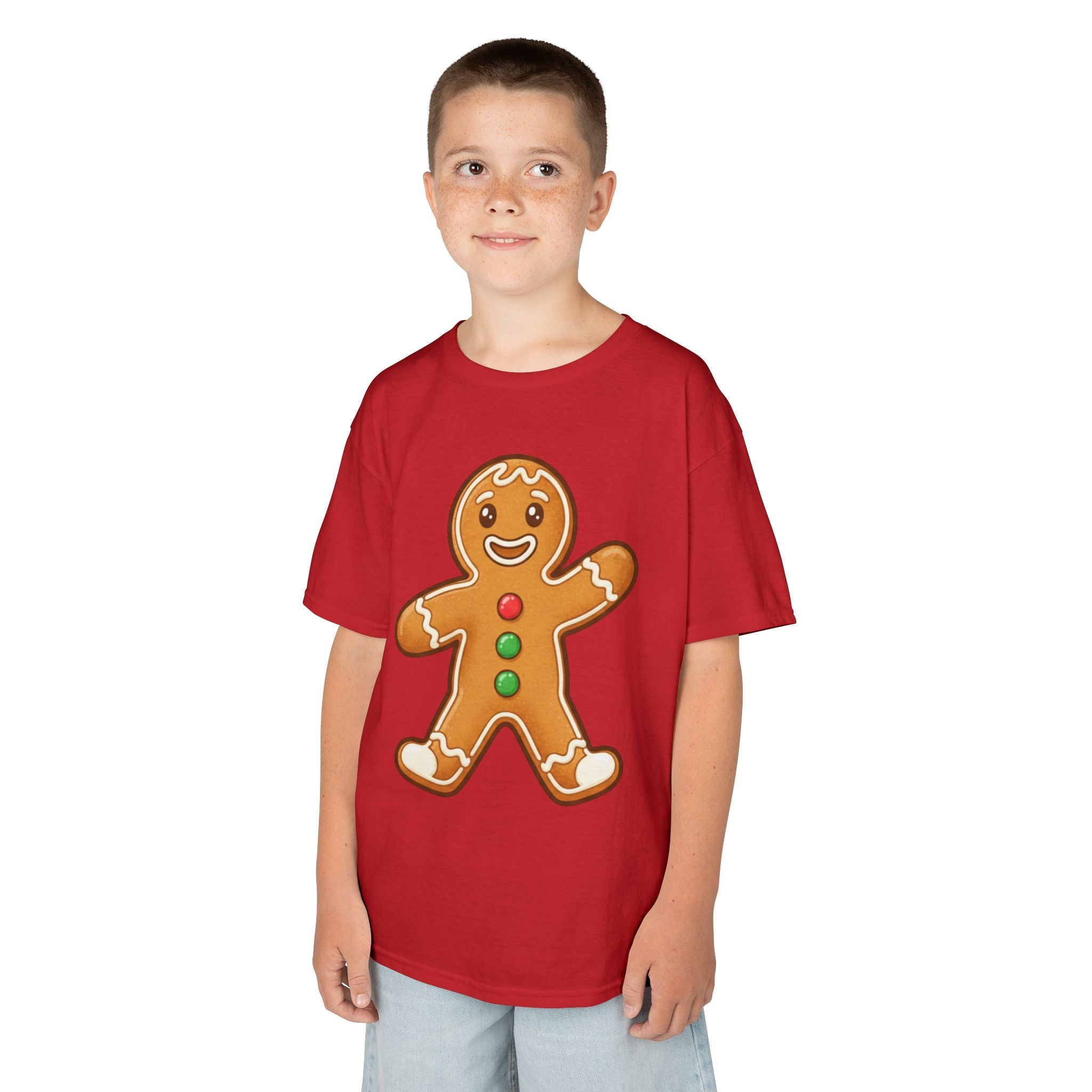 Designed by kids for kids - Cute Christmas gingerbread man tee