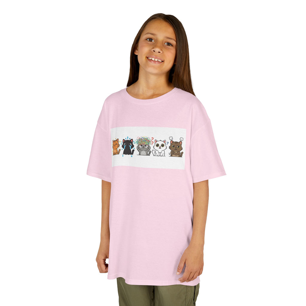Kids Cat Emotion Communication Tee