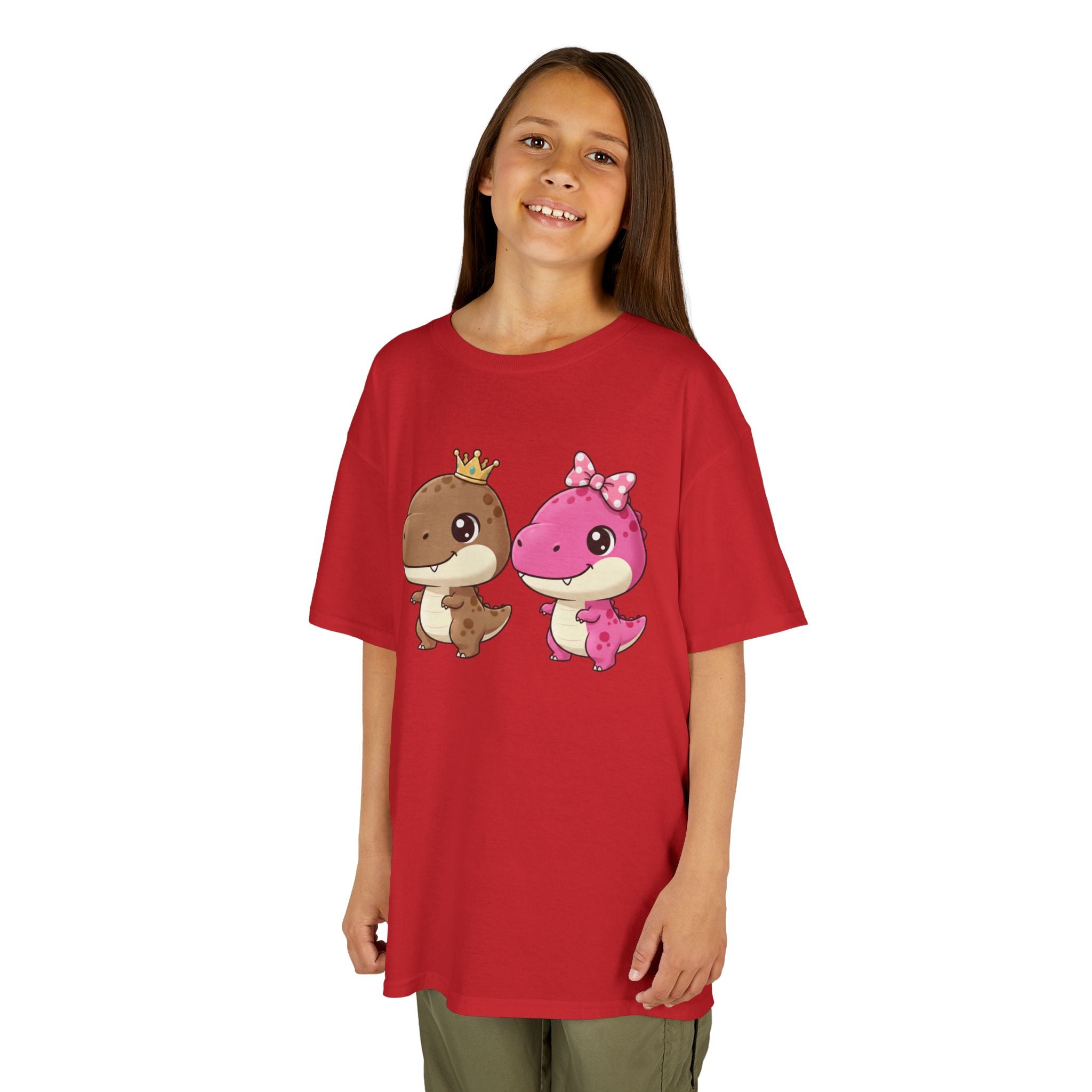 Designed by kids for kids - Cute girl and boy dino tee