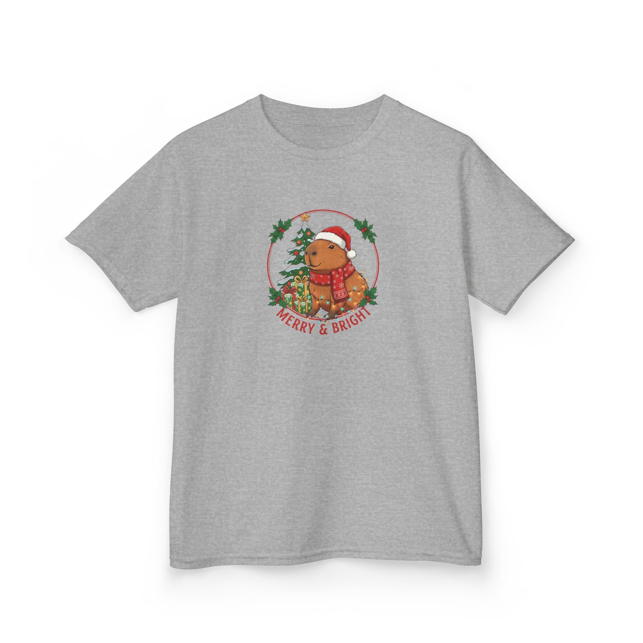 Designed by kids for kids - Cute Christmas Capybara tee