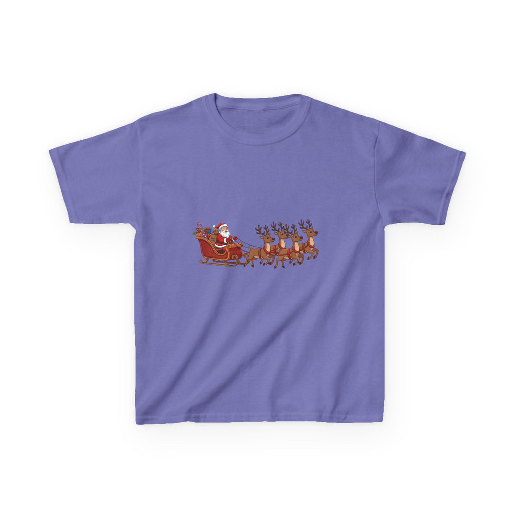 Designed by kids for kids - Cute Christmas Santa Sleigh tee