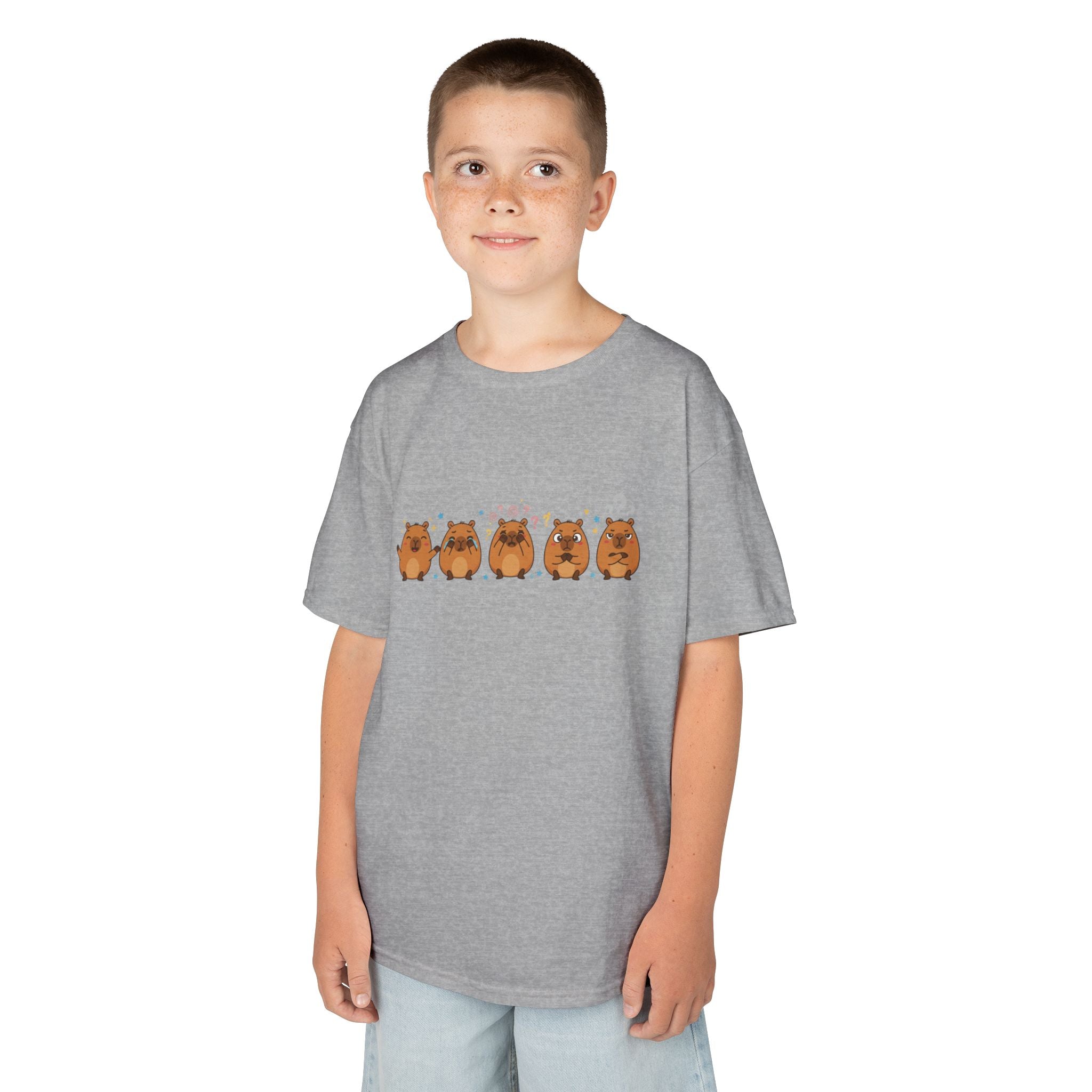 Kids Capybara Emotion Communication Tee