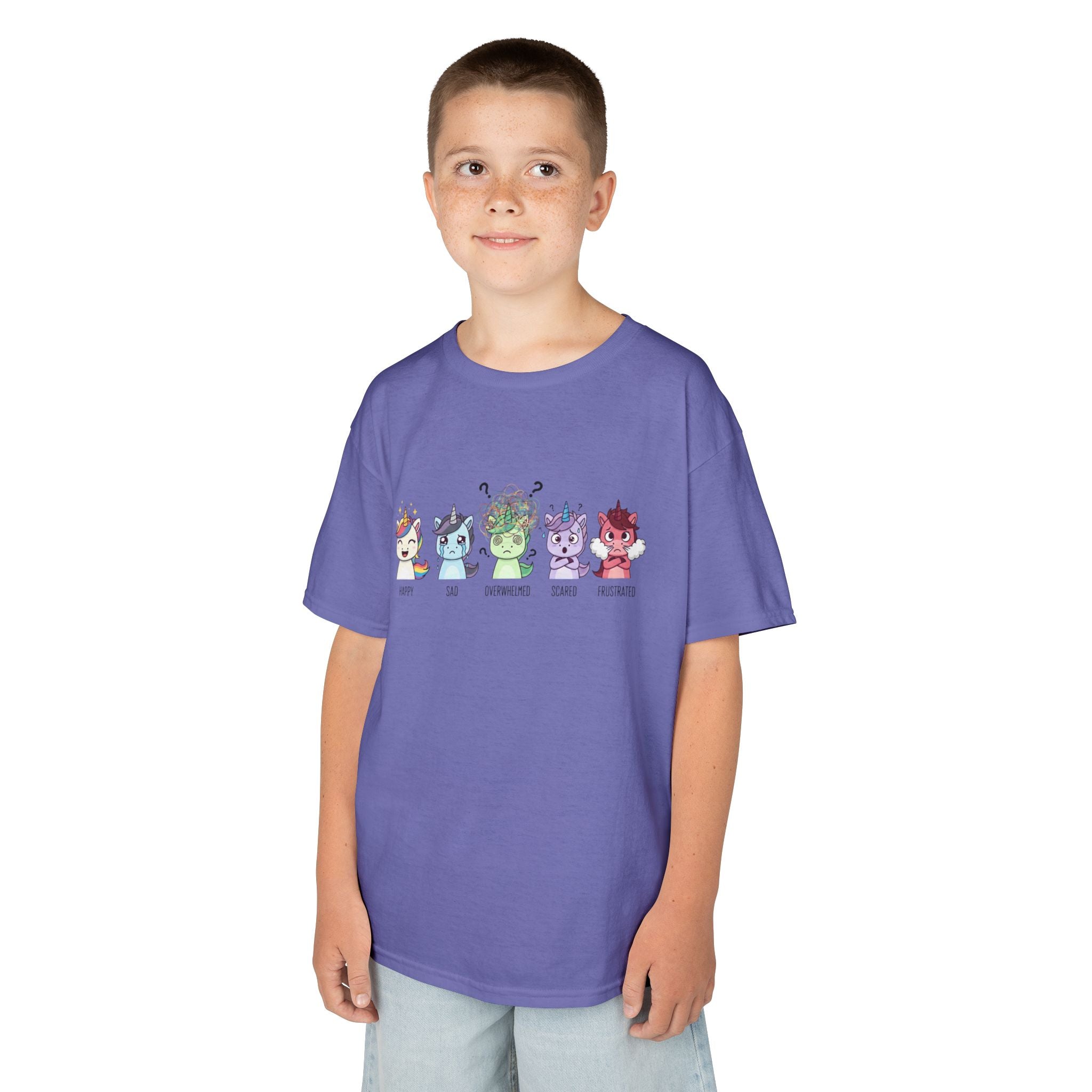Kids Unicorn Emotion Communication Tee