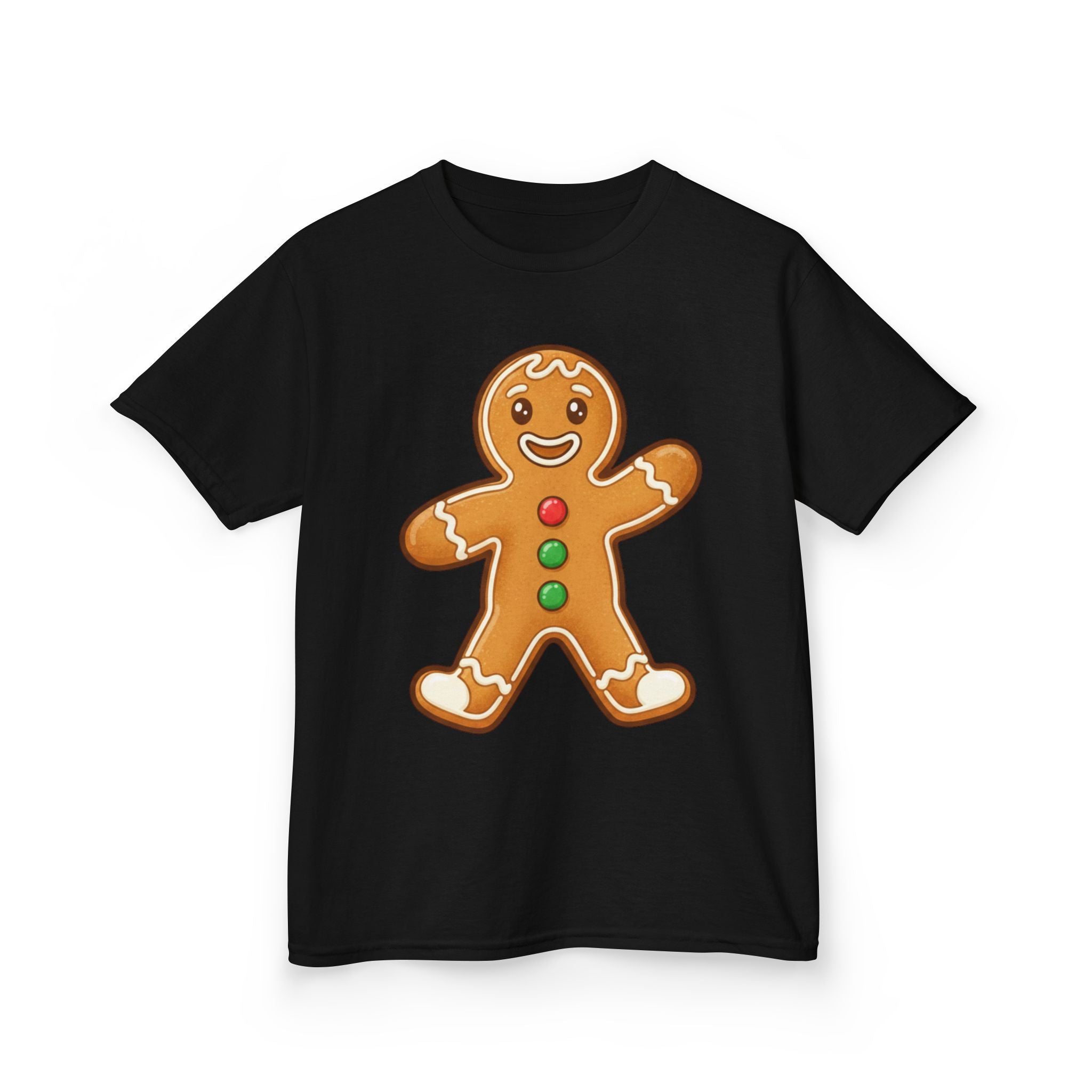 Designed by kids for kids - Cute Christmas gingerbread man tee