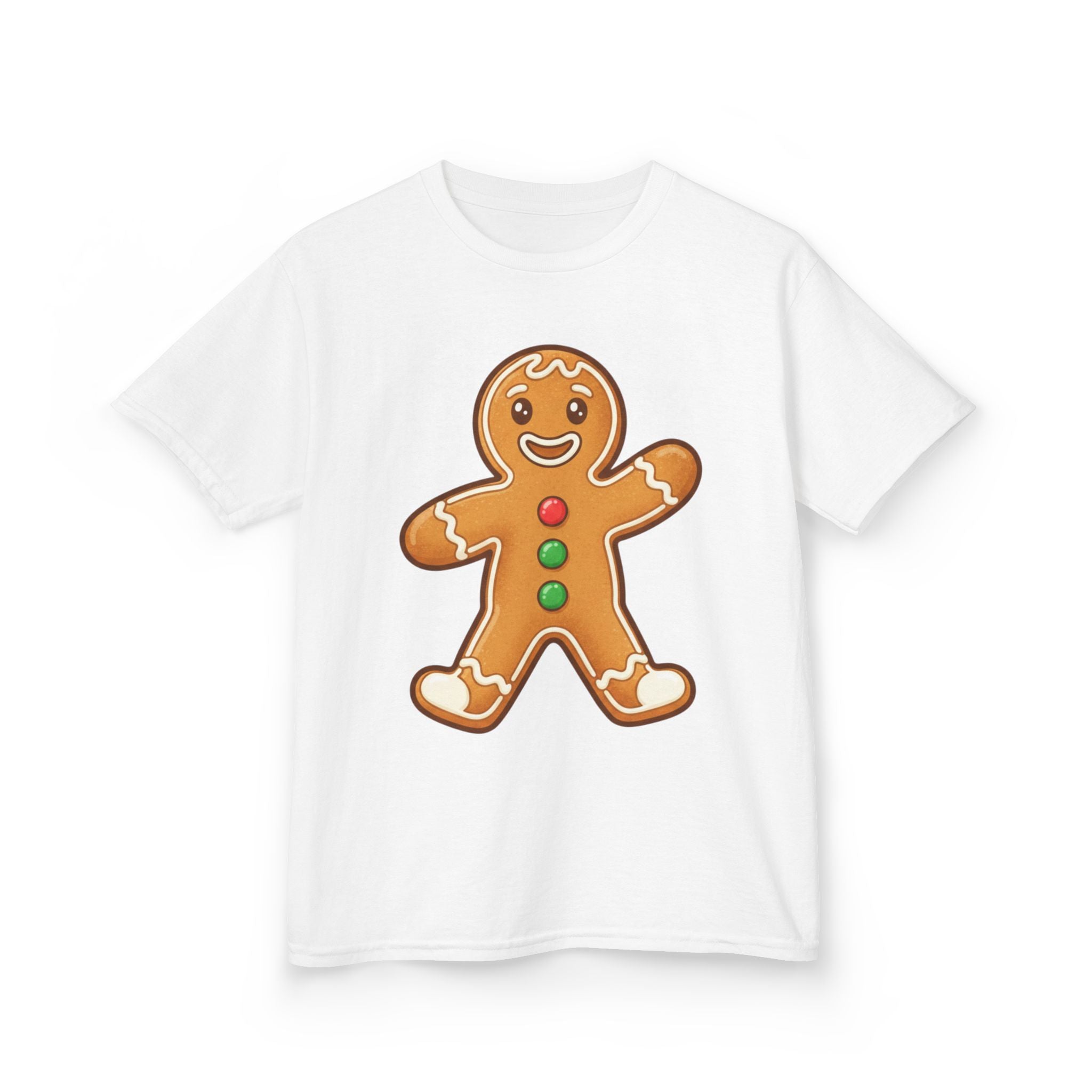 Designed by kids for kids - Cute Christmas gingerbread man tee