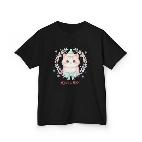 Designed by kids for kids - Cute Christmas Cat tee