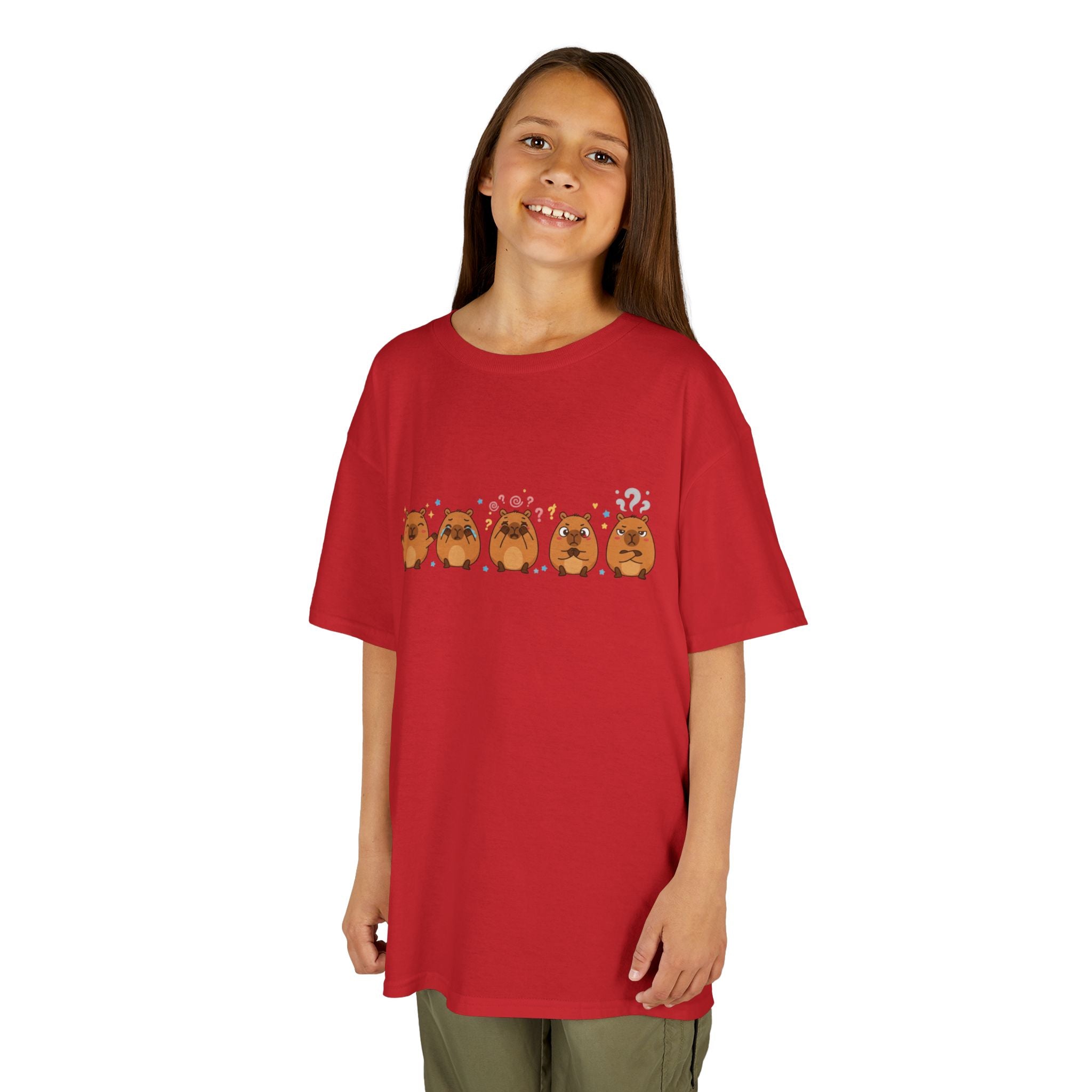 Kids Capybara Emotion Communication Tee