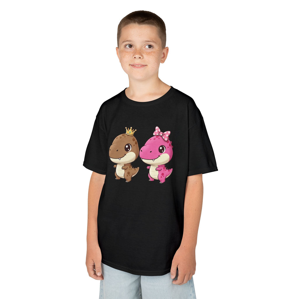 Designed by kids for kids - Cute girl and boy dino tee