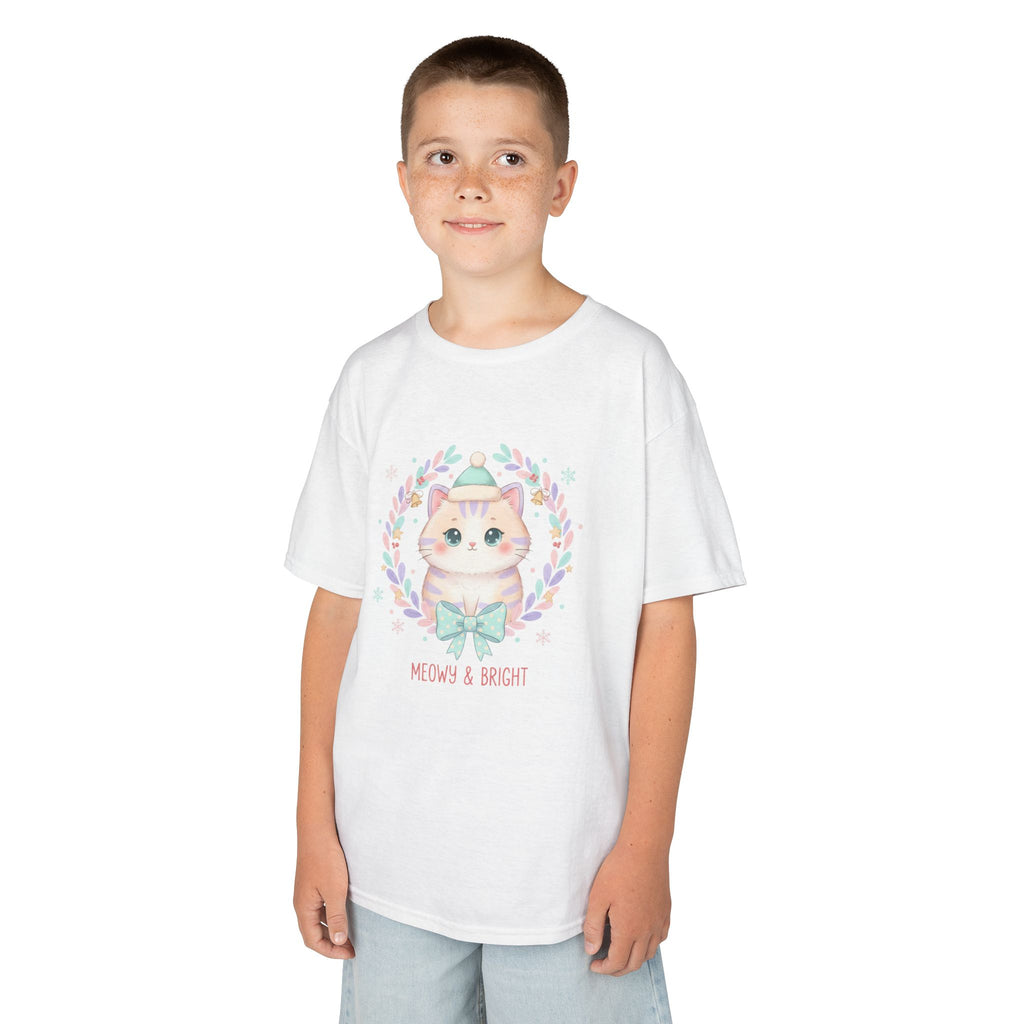 Designed by kids for kids - Cute Christmas Cat tee