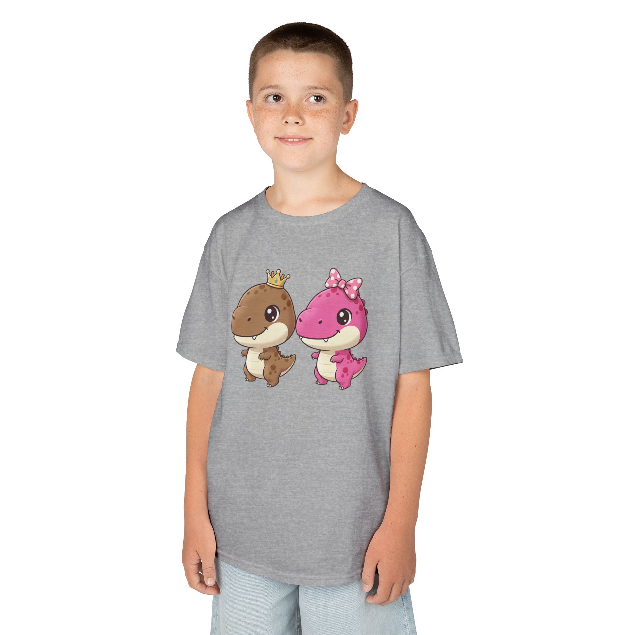 Designed by kids for kids - Cute girl and boy dino tee