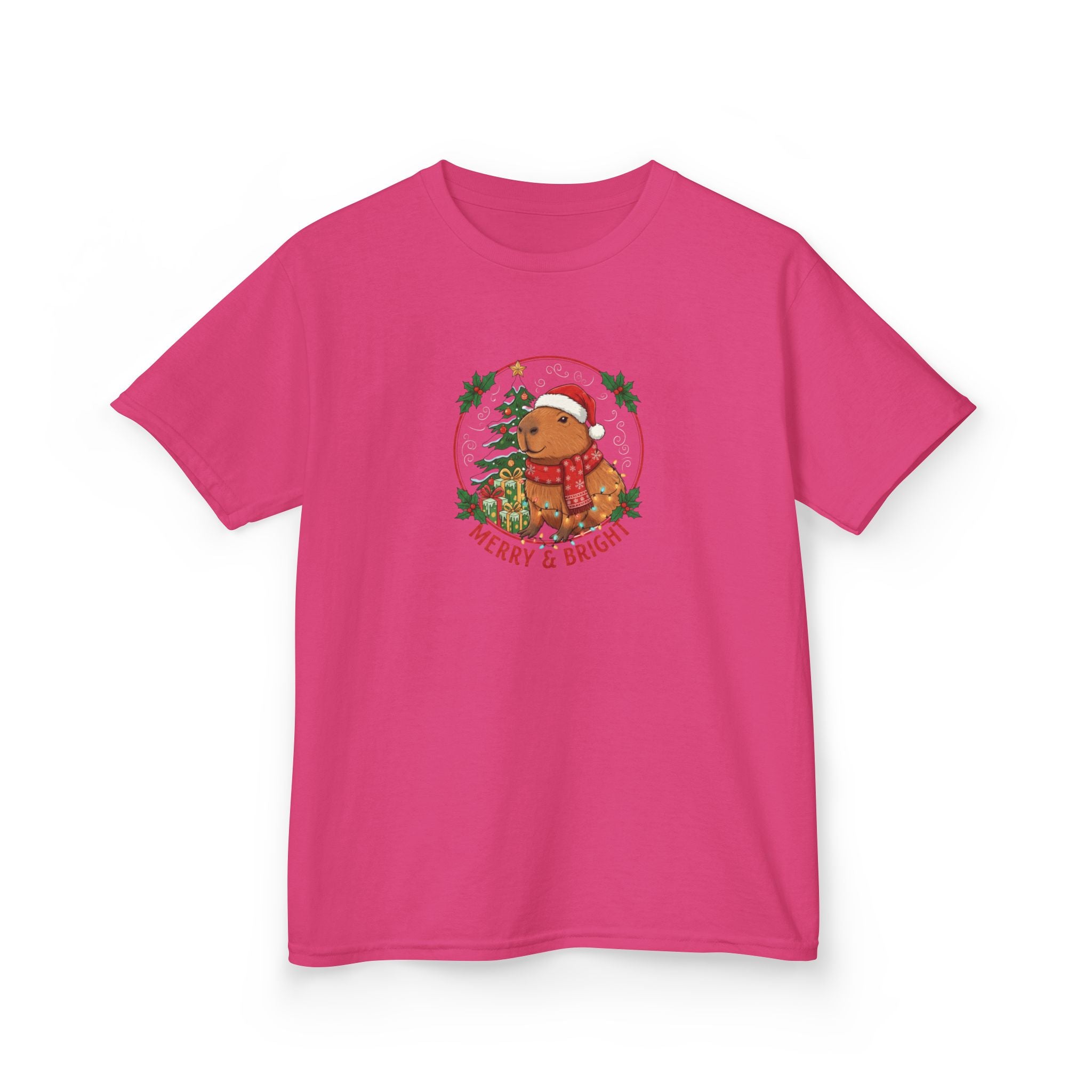 Designed by kids for kids - Cute Christmas Capybara tee