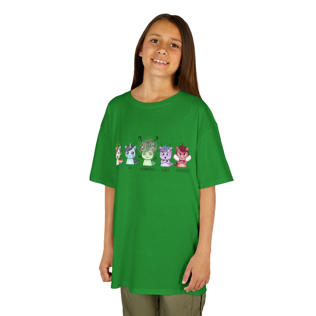 Kids Unicorn Emotion Communication Tee