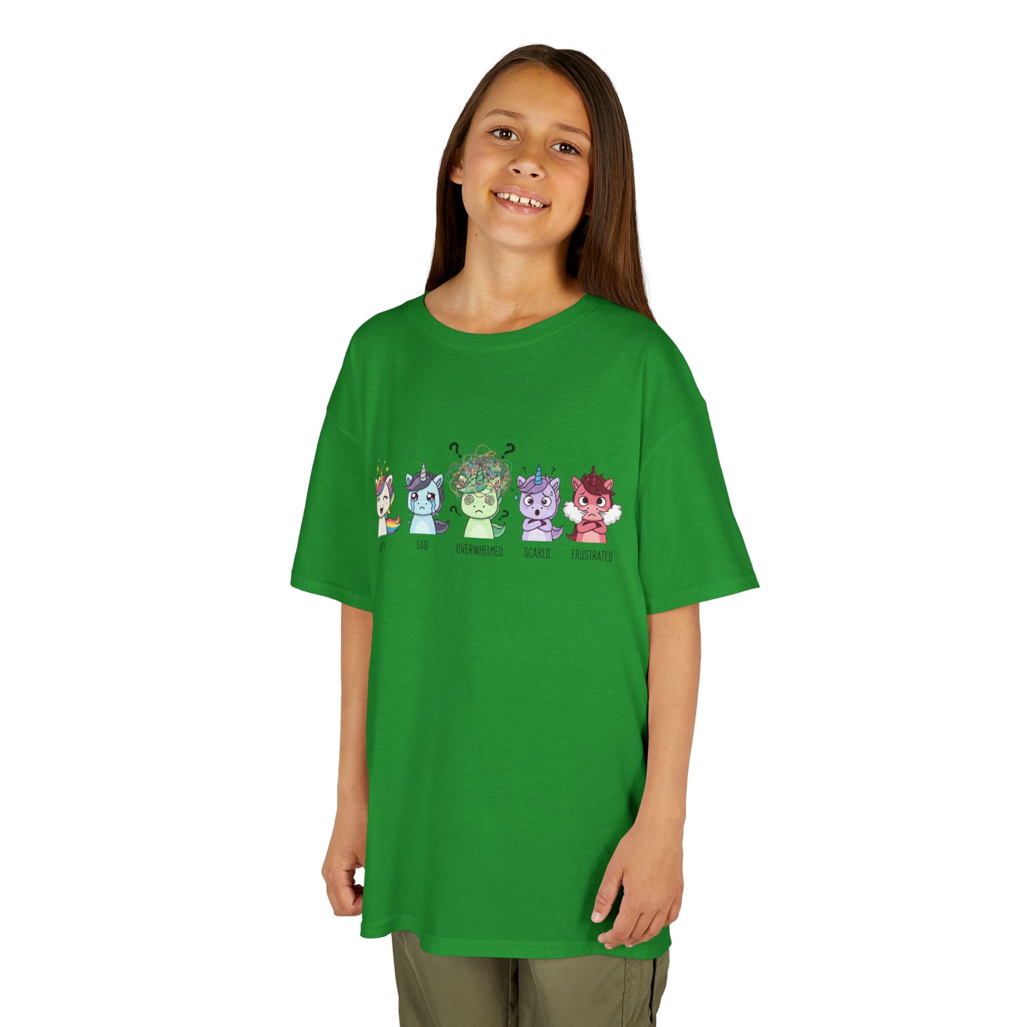 Kids Unicorn Emotion Communication Tee