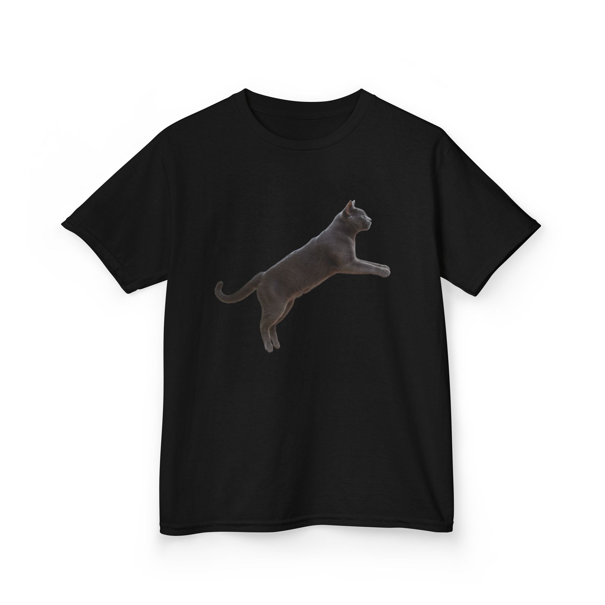 Designed by kids for kids - Russian Blue cat tee