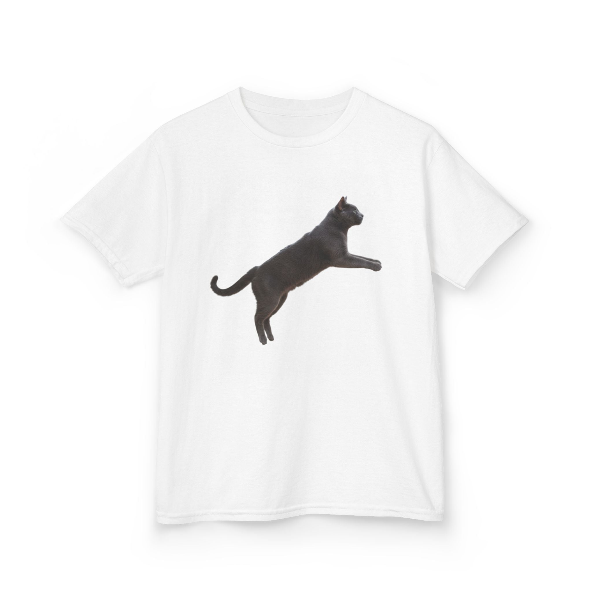 Designed by kids for kids - Russian Blue cat tee