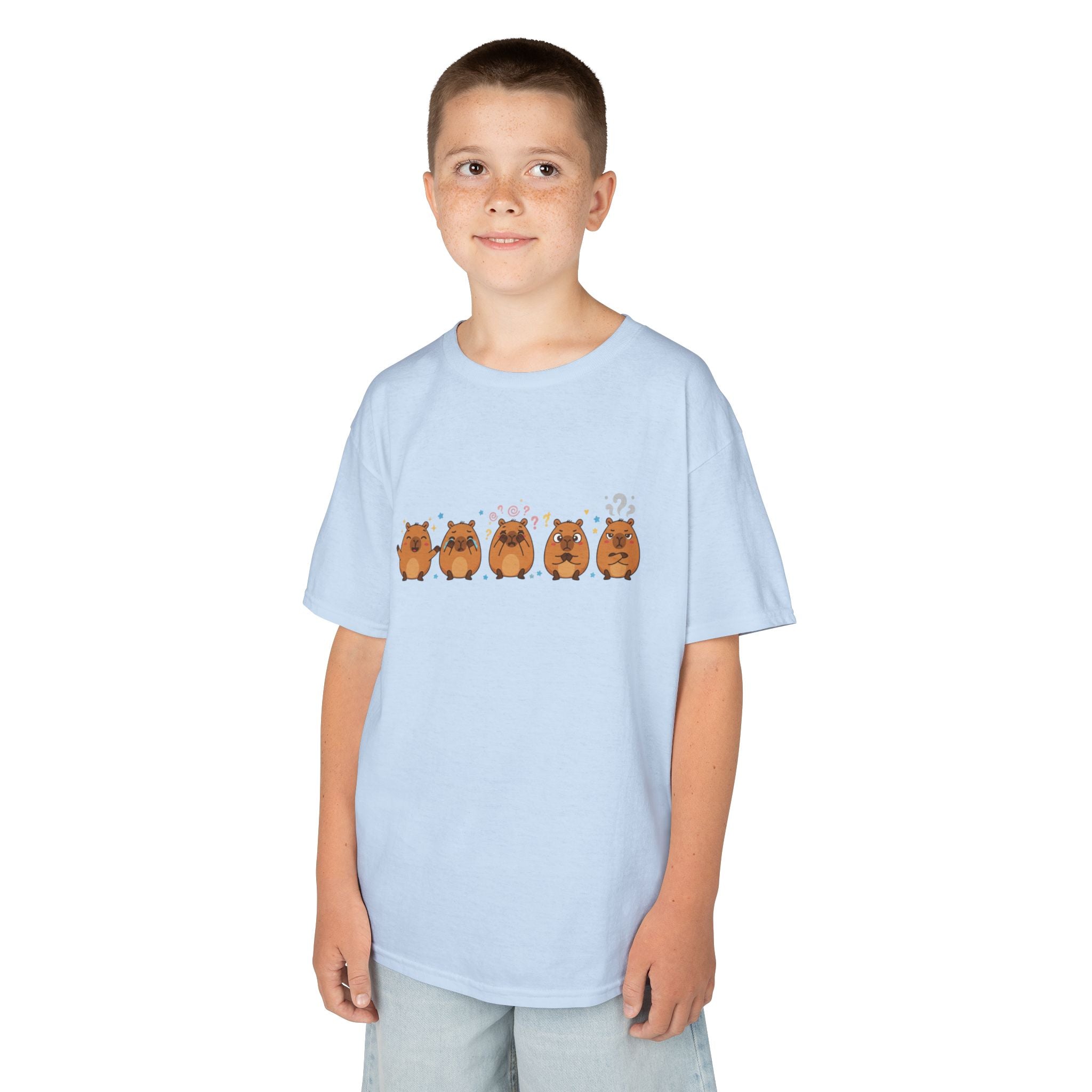 Kids Capybara Emotion Communication Tee