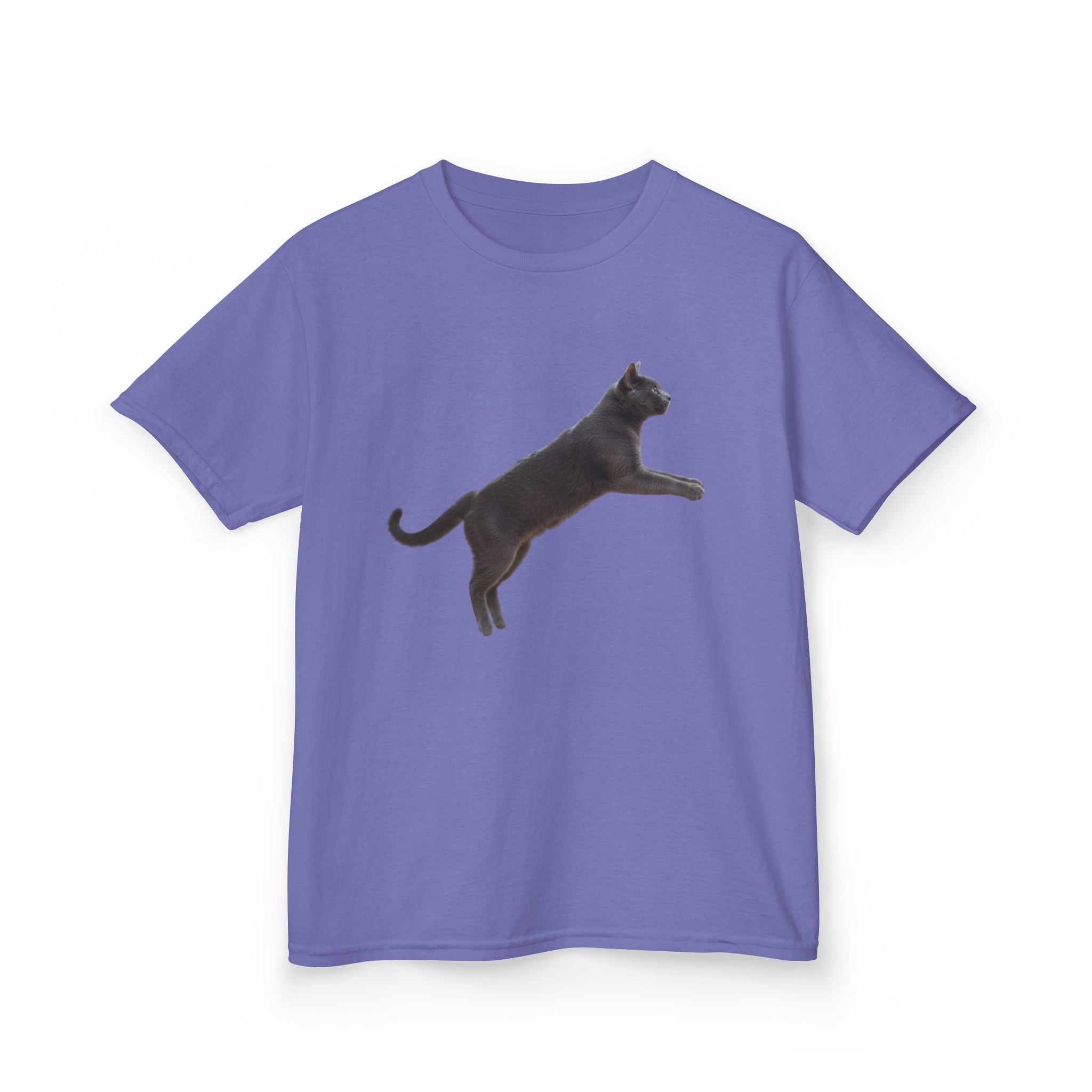 Designed by kids for kids - Russian Blue cat tee