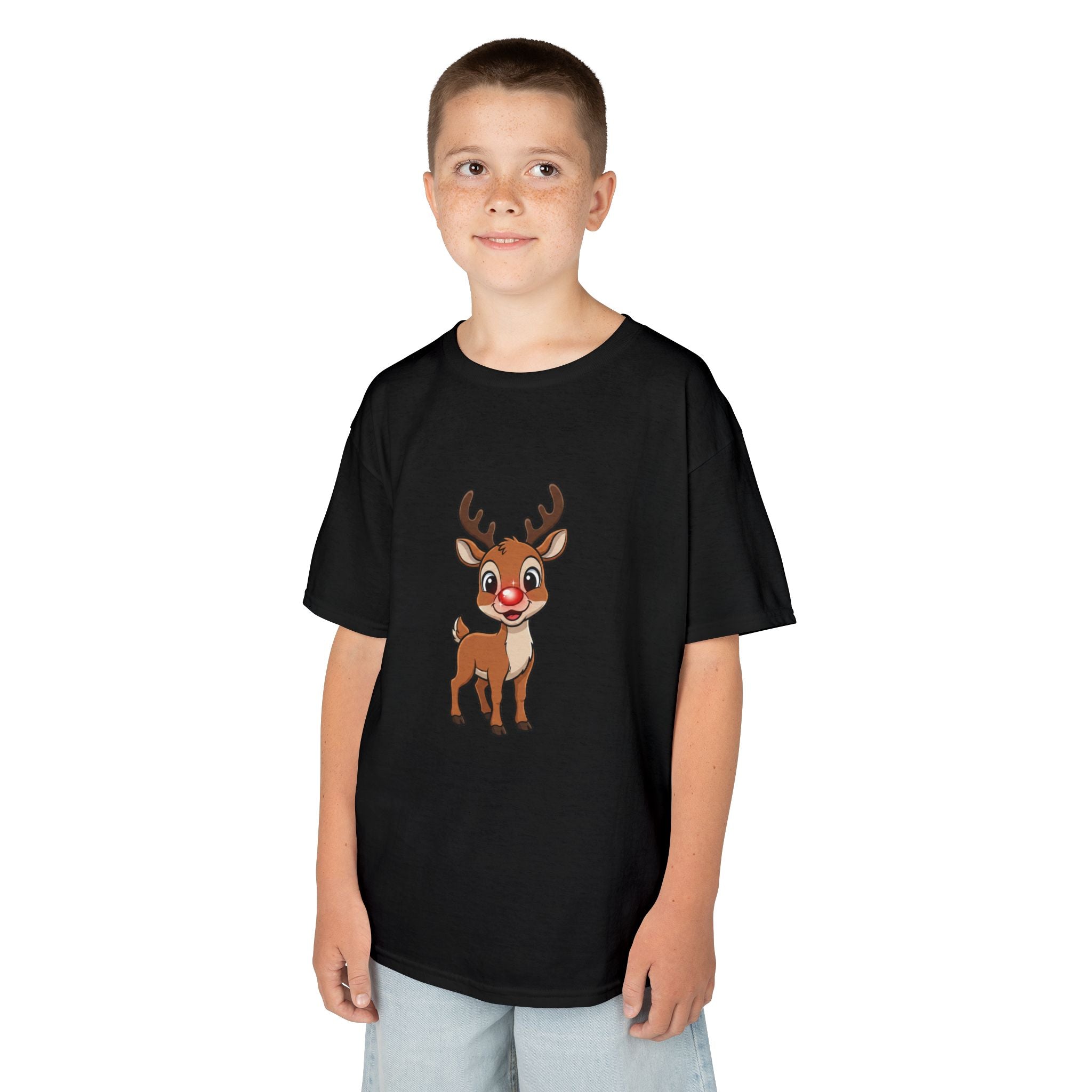 Designed by kids for kids - Cute Christmas Rudolph tee