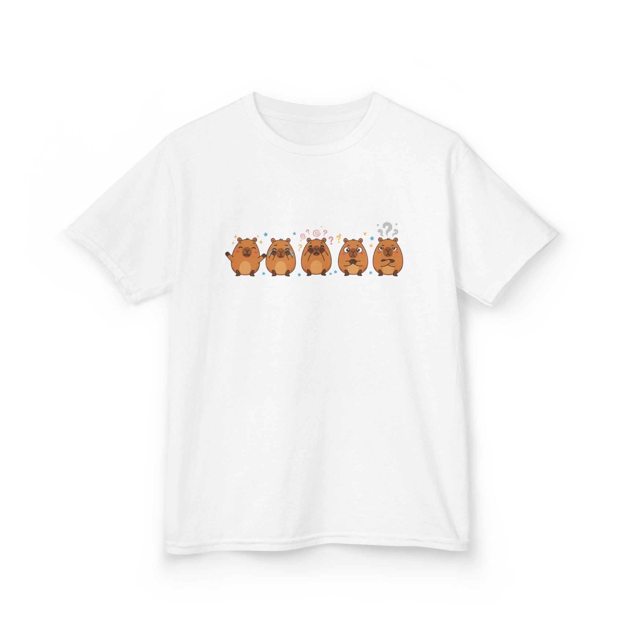 Kids Capybara Emotion Communication Tee