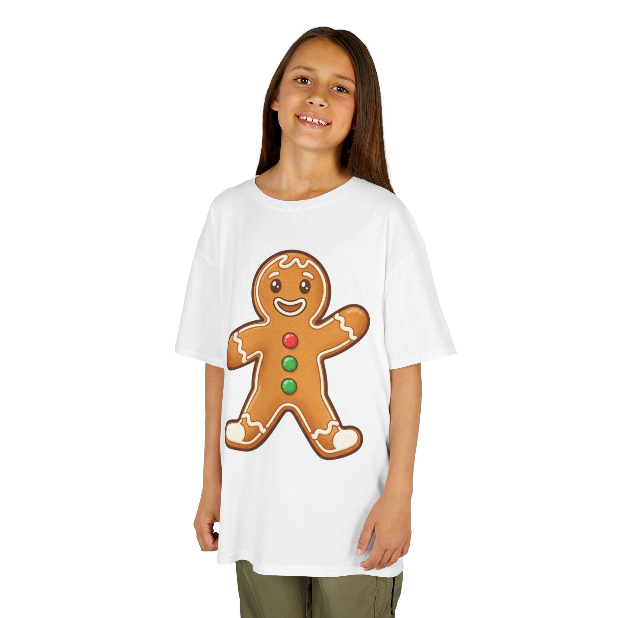 Designed by kids for kids - Cute Christmas gingerbread man tee