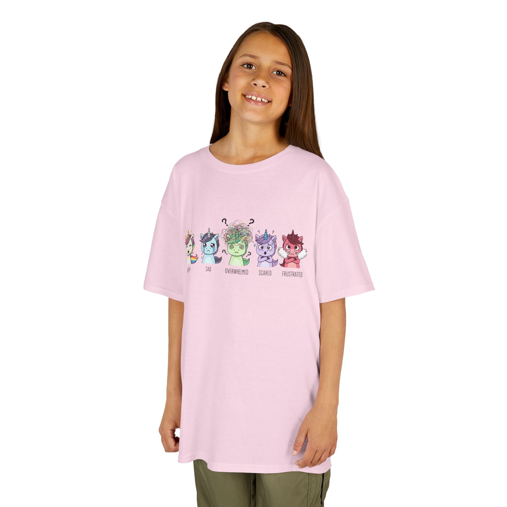 Kids Unicorn Emotion Communication Tee