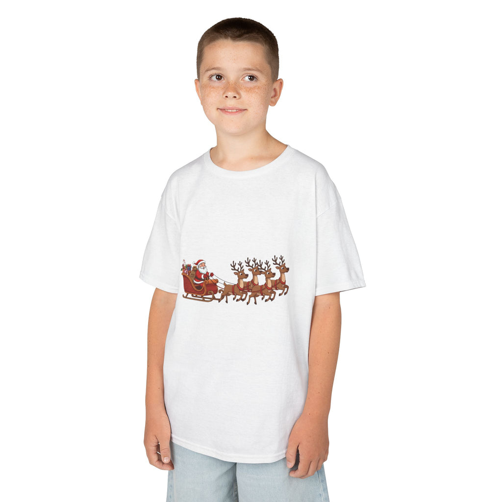 Designed by kids for kids - Cute Christmas Santa Sleigh tee