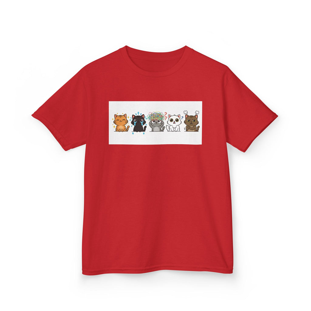 Kids Cat Emotion Communication Tee